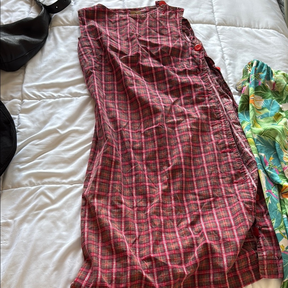 👉Plaid Red 90’s vintage Dress so cute!